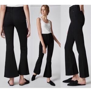 BlankNYC The Waverly High Rise Flare Jeans Gotham True Black sz 25 Stretch Denim